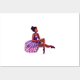 ballerina looking out - brown skin ballerina. Top 10 Best ballerina gifts. Top 10 gifts for black women Posters and Art